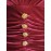 Burgundy/Deeper Red (Maroon) Button-Front Slit & Pleated Waist Dress - Elegant Winter Wedding Guest Gown, Party Evening Dress for Fall/Winter, Hand Washable Solid Color Formal Attire