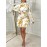 Bodycon Wrap Dress Long Sleeve, Women'S Round Neck Pleated Print Dress, Burgundy Clubwear Cocktail Dress