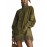 Bohemian Winter Dress with Suede Fringe Hem & Pockets - High Neck Long Sleeve Elegant Loose Fit Dress, 3D Tailored Silhouette for Weddings, Parties, Daily Wear - Machine Washable Autumn Dress