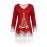 Women's Elegant Long Sleeve Christmas Party Dress - Winter Formal Gown with Flowing Dress, Machine Washable Holiday Attire for Xmas Weddings & New Year's Eve Events, Autumn/Winter Wedding Dress for home Celebrations