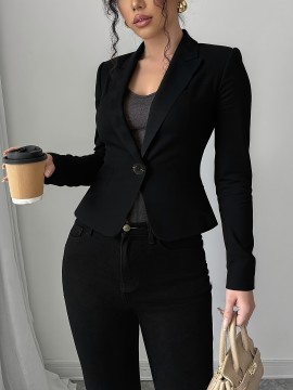 Spring and Autumn new fashion temperament elegant commuting versatile buttons ladies blazer tops