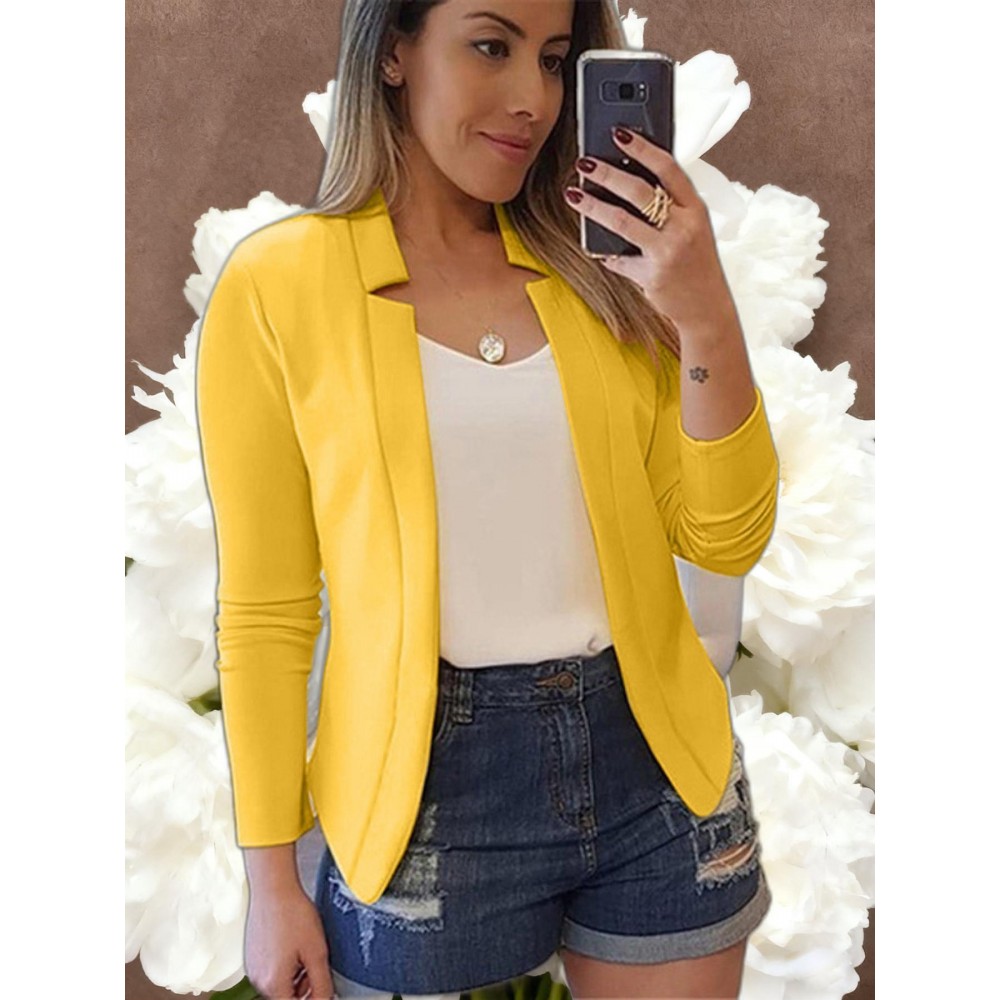 Women's Short Trench Coat with Cardigan Jacket - Short Length for Petite Women, Single-Breasted Button Front, Loose Fit Long Sleeve Outerwear, Solid Color for Everyday & Office Wear, Machine Washable Cardigan Coat (No)