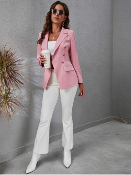 New Arrival Slim-Fit Blazer Jacket - Solid Color Single-Breasted Suit Coat, Machine Washable Winter Office Wear, Professional Attire (Regular Length, T-Line Fit)