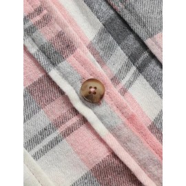 Pink Gingham Shirt | Casual Lapel Collar, Button Details, Summer Shirting
