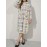 Women'S Heavyweight Fleece Hooded Coat with Plaid Pattern (Pink/) - Thick Winter Warmth, Full-Zip Front Closure, Long Length for Outdoor & Indoor Use, Cozy Insulated Jacket with Pockets, Elegant Cold Weather Outerwear, Winter Coats for Women