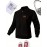 Women's Turkey Squad Graphic Zip-Up Jacket - Black Casual Slim Fit Stand Collar Coat with Pockets, Machine Washable Fall Winter Outerwear